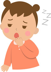 Sleepy boy, lethargic or cold symptoms