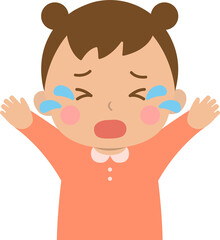 Crying boy with tears, sad and disappointed