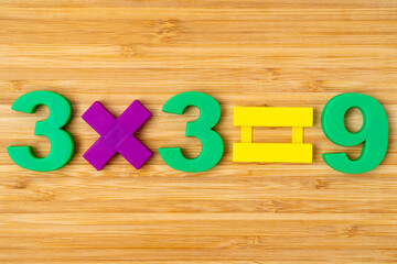 Simple mathematic multiplication 3 x 3