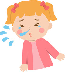 Sneezing boy, cold or allergy symptoms