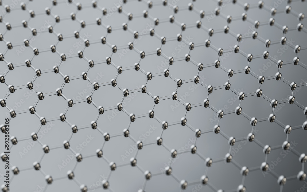 Poster hexagonal structure background, 3d rendering.