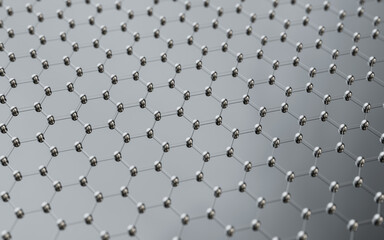 Hexagonal structure background, 3d rendering.