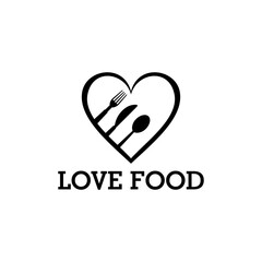 Love food logo icon isolated on transparent background
