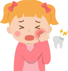 Boy with toothache, nerve inflammation or tooth decay or periodontal disease