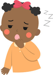 Sleepy boy, lethargic or cold symptoms