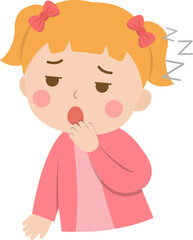 Sleepy boy, lethargic or cold symptoms