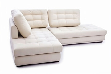 Obraz premium Modern Furniture. White Sofa, Chair Isolated on White Background