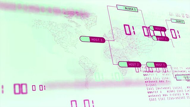 Computer Script, Programming Code Animation. Abstract Technology Background. Data Visualization . 