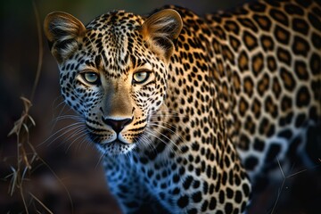 Naklejka na ściany i meble close up of a leopard