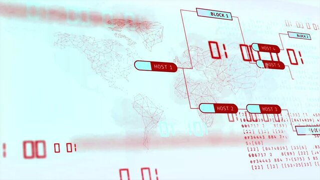 Computer Script, Programming Code Animation. Abstract Technology Background. Data Visualization . 