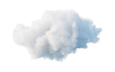 Cloud on transparent background, 3d rendering.