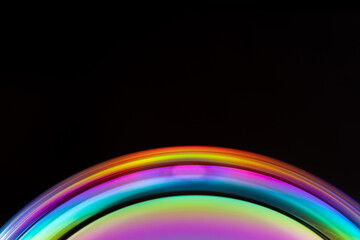 しゃぼん玉の表面のマクロ撮影