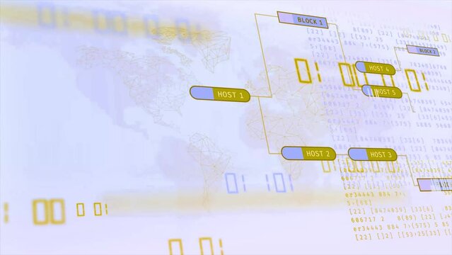 Computer Script, Programming Code Animation. Abstract Technology Background. Data Visualization . 