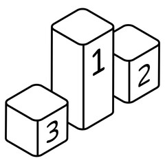 An icon design of ranking podium