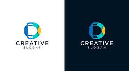 Colorful Letter D logo design for various types of businesses and company