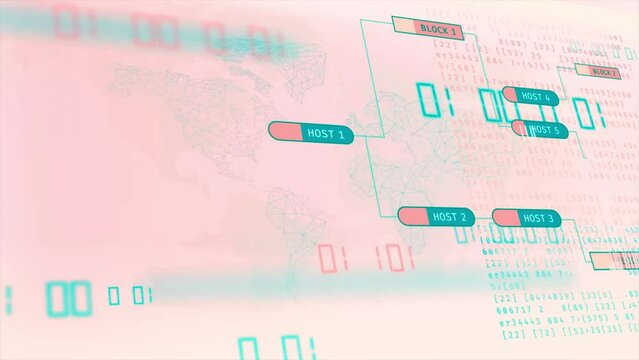Computer Script, Programming Code Animation. Abstract Technology Background. Data Visualization . 