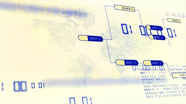 Computer Script, Programming Code Animation. Abstract Technology Background. Data Visualization . 