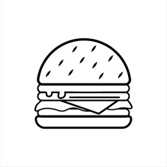 Burger Doodle Food