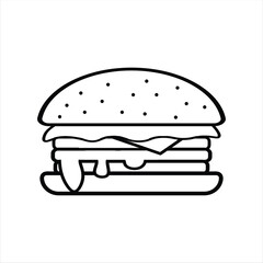 Burger Doodle Food