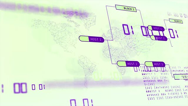 Computer Script, Programming Code Animation. Abstract Technology Background. Data Visualization . 