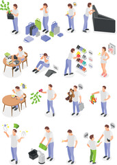 Fototapeta premium Excess Spending Icon Set