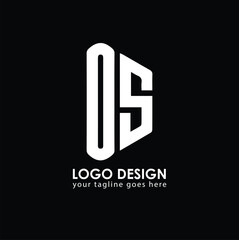 Fototapeta na wymiar OS OS Logo Design, Creative Minimal Letter OS OS Monogram
