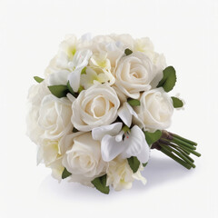 Obraz premium bouquet, wedding, white background, rose, flower, flowers, roses, bride, love, bridal, beauty, floral, 