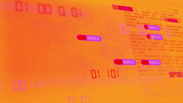 Computer Script, Programming Code Animation. Abstract Technology Background. Data Visualization . 