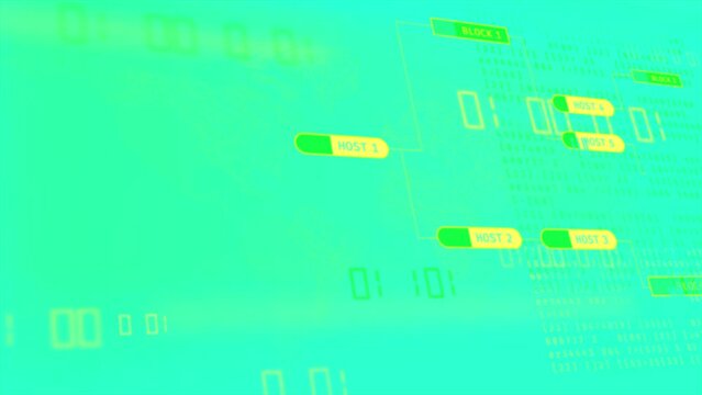 Computer Script, Programming Code Animation. Abstract Technology Background. Data Visualization . 