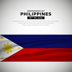 Philippines Independence day Design vector suitable for poster, social media, banner, flyer and backdrop