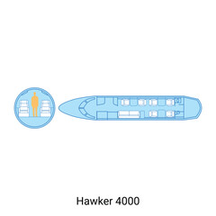 Hawker 4000 airplane scheme. Civil Aircraft Guide