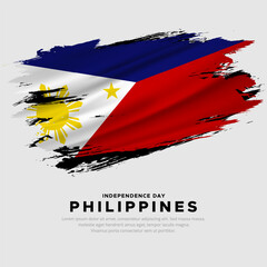 Obraz na płótnie Canvas Philippines Independence day Design vector suitable for poster, social media, banner, flyer and backdrop
