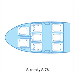 Sikorsky S-76 airplane scheme. Civil Aircraft Guide