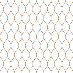 geometric seamless pattern with wavy line,luxury repeat tile in oriental style, png isolated  with transparent background.