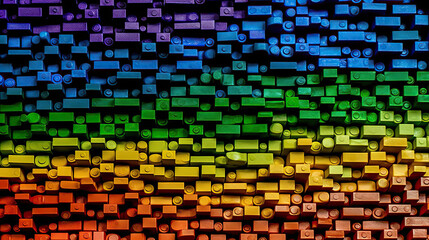 Texture of blocks pieces with the LGBT colors.