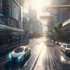 futuristic traffic
