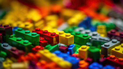 blocks pieces with LGBT colors.
