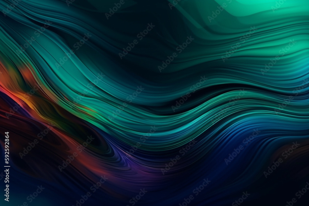 Poster colorful abstract wavy background with gradient. generative ai