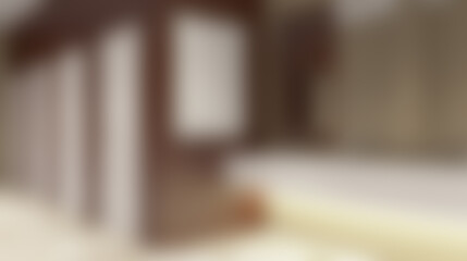 Public female restroom. 3D rendering.