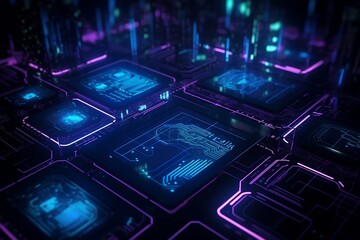 cyberpunk technology background