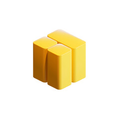 Cube 3D Render Design Element 04