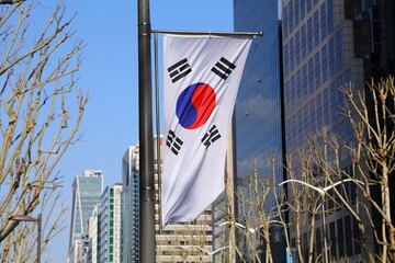 South Korean flag in Seoul