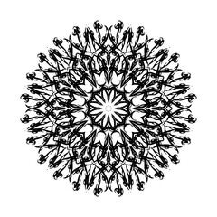 Vector illustration hand drawn ornamental mandala pattern.