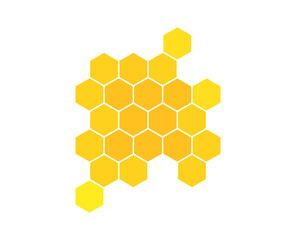 Honeycomb symbol isolated on white background.