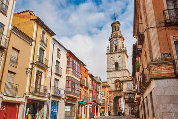 Fototapeta na wymiar Traditional street with colored facades. Toro village. Castilla Leon, Spain