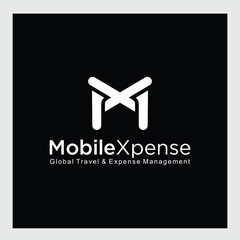 Abstract Monogram Letter MX 