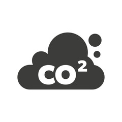 Carbon dioxide cloud vector icon. CO2 illustration.