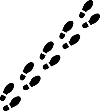 Human footprints icon