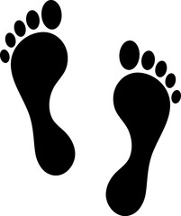 Human footprints icon