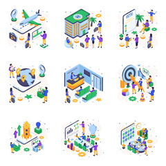 Pack of Business and Holidays Illustrations Vectors